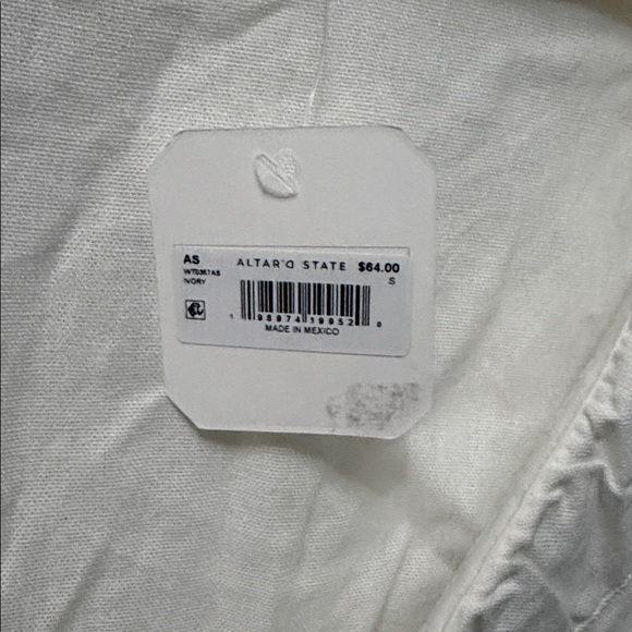 Altar'd State Cream Tie-Front Ruffle Top - Picture 3 of 7